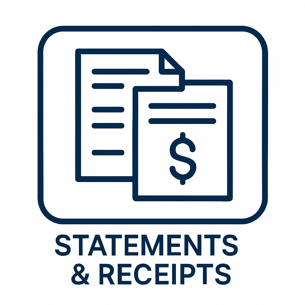 Click Here for Statements and Receipts