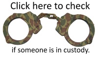 Camouflage handcuffs. Click to check if someone is in custody.